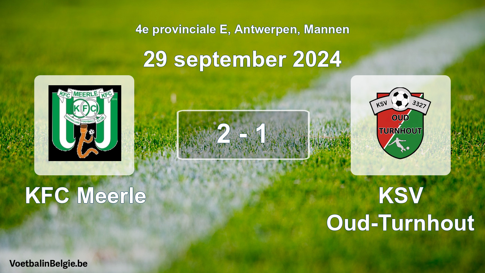 Played match men football: KFC Meerle - KSV Oud-Turnhout 2 - 1 (29 September 2024)