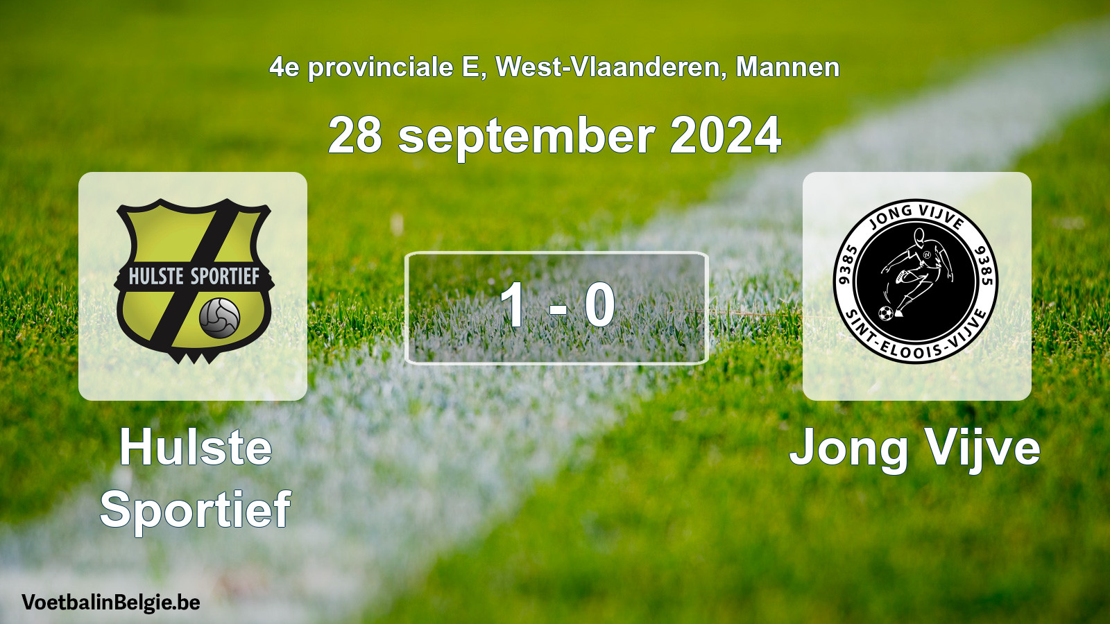 Gespieltes Spiel männer-Fußball: Hulste Sportief - Jong Vijve 1 - 0 (28 September 2024)