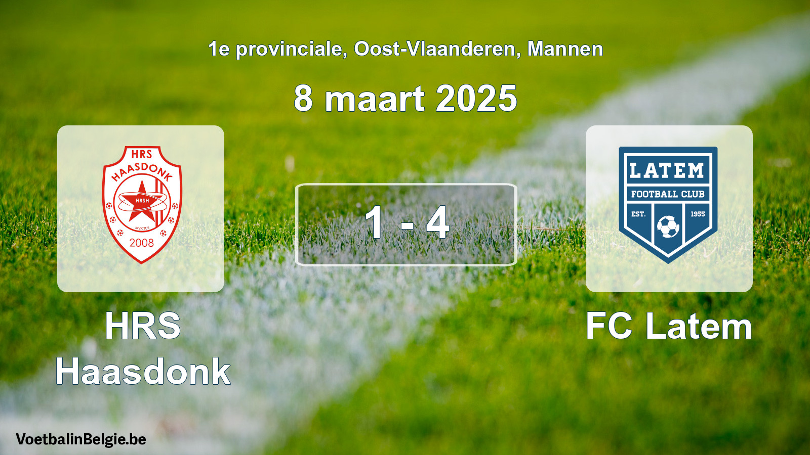 Played match men football: HRS Haasdonk - FC Latem 1 - 4 (8 March 2025)
