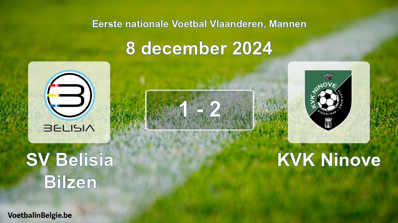 Gespieltes Spiel männer-Fußball: SV Belisia Bilzen - KVK Ninove 1 - 2 (8 Dezember 2024)