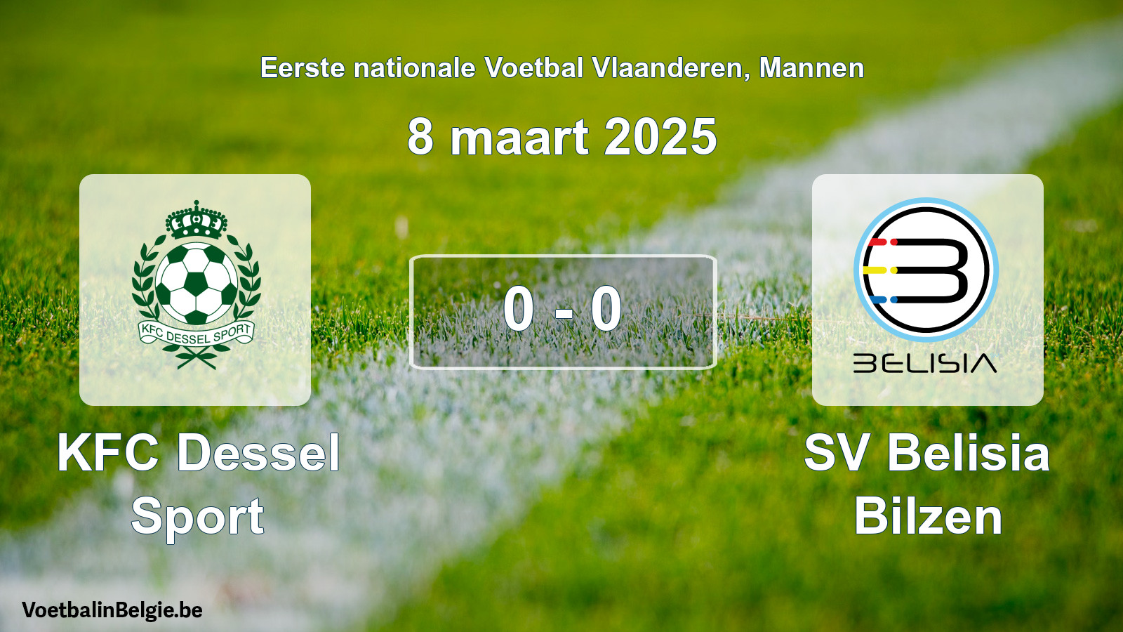 Gespeelde wedstrijd mannenvoetbal: KFC Dessel Sport - SV Belisia Bilzen 0 - 0 (8 maart 2025)