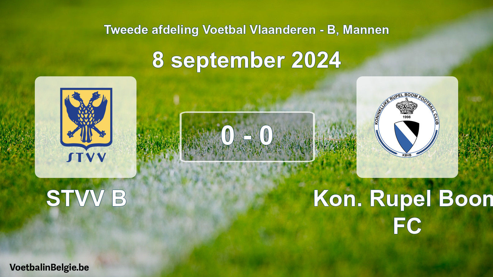 Gespeelde wedstrijd mannenvoetbal: STVV B - Kon. Rupel Boom FC 0 - 0 (8 september 2024)