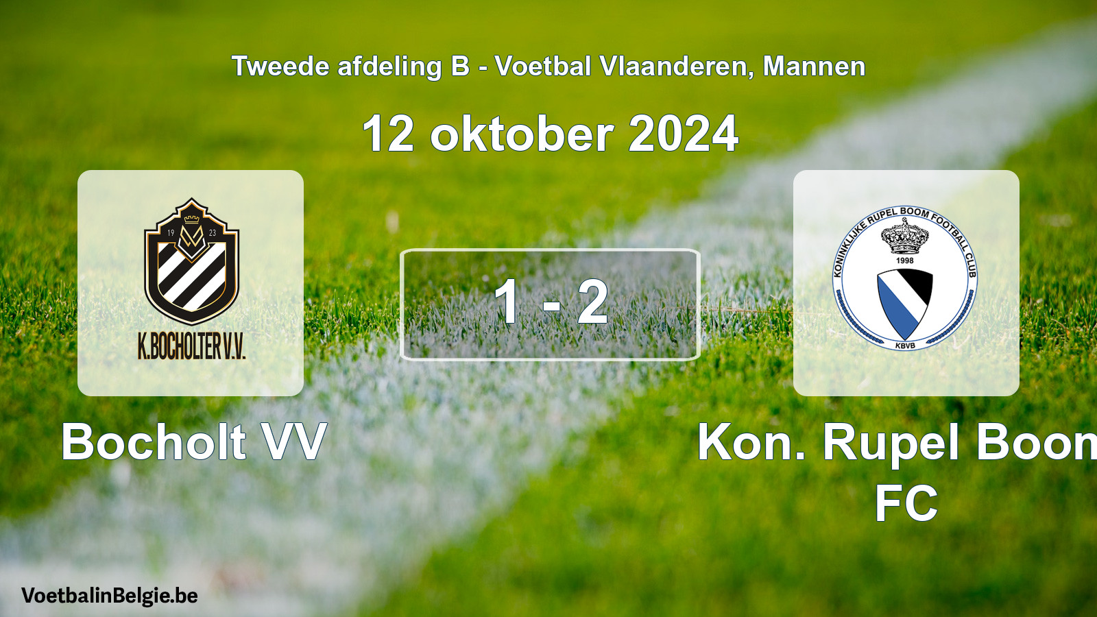 Played match men football: Bocholt VV - Kon. Rupel Boom FC 1 - 2 (12 October 2024)