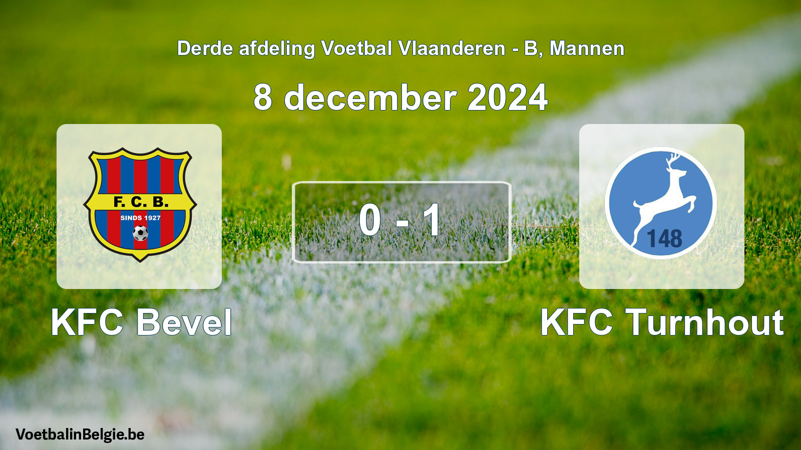 Gespeelde wedstrijd mannenvoetbal: KFC Bevel - KFC Turnhout 0 - 1 (8 december 2024)