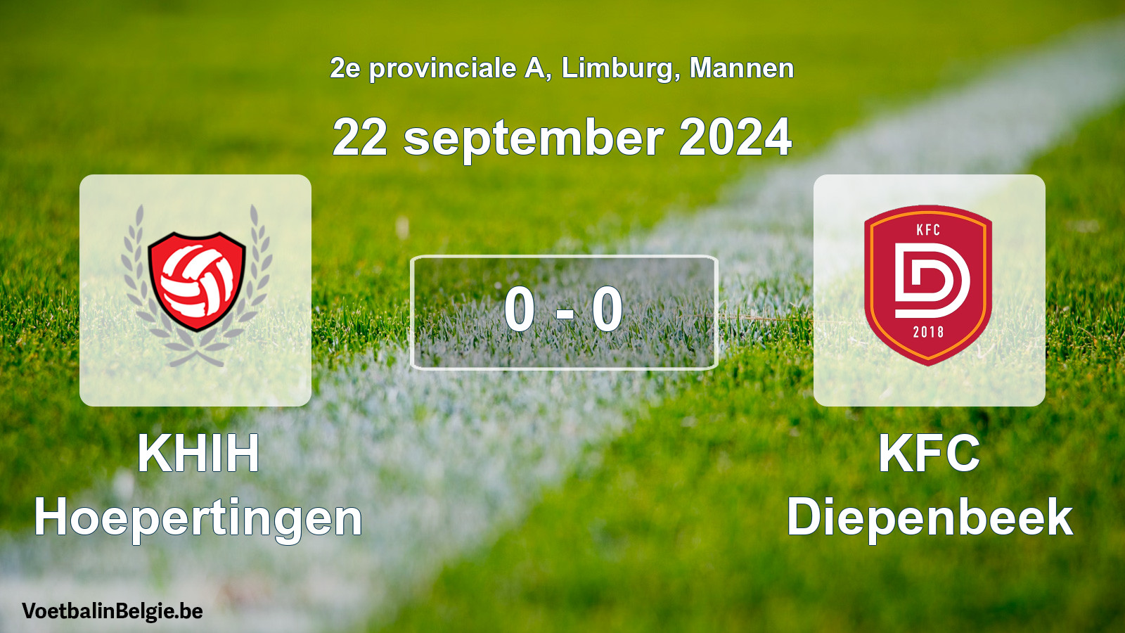 Gespeelde wedstrijd mannenvoetbal: KHIH Hoepertingen - KFC Diepenbeek 0 - 0 (22 september 2024)