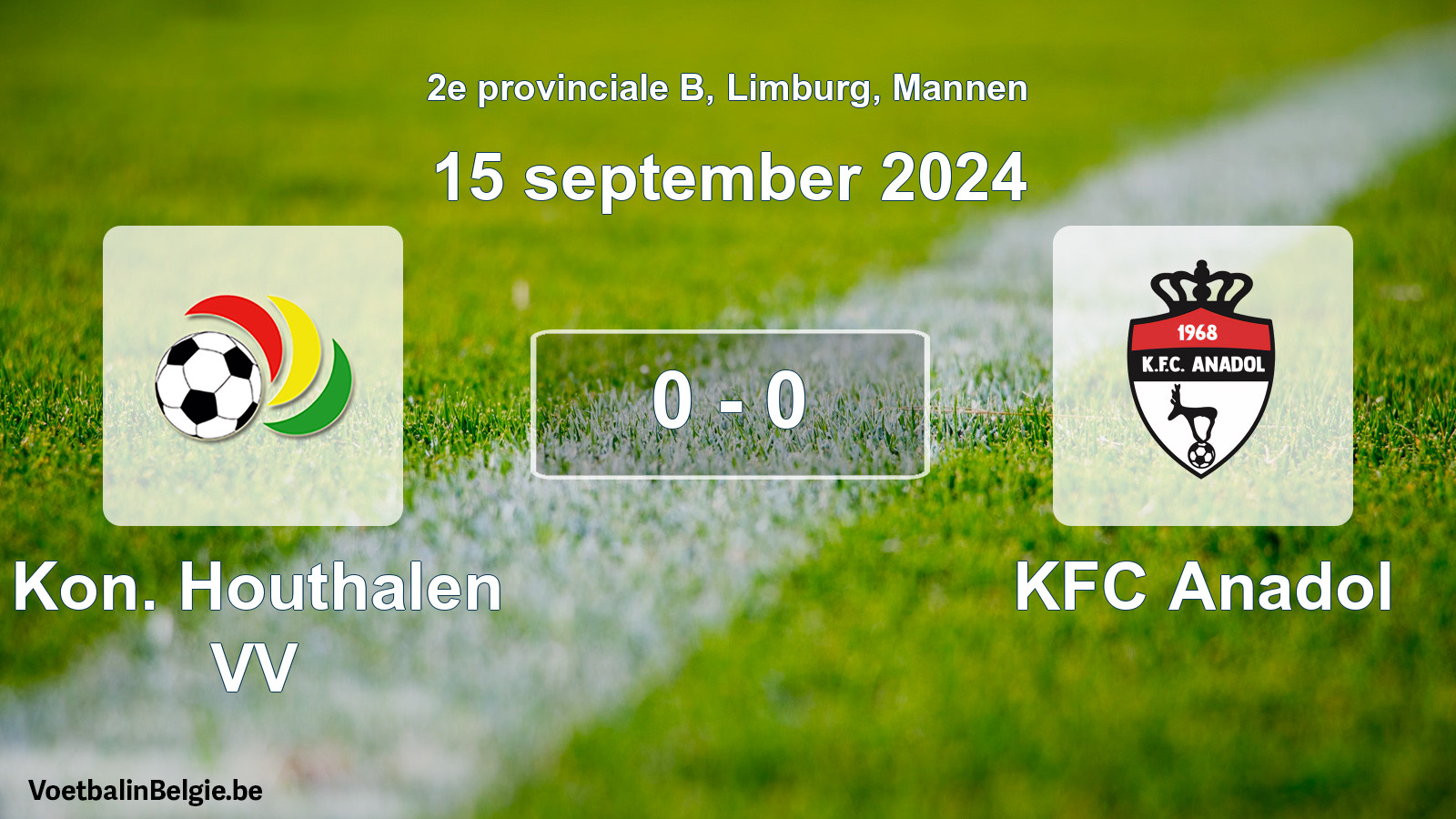 Gespeelde wedstrijd mannenvoetbal: Kon. Houthalen VV - KFC Anadol 0 - 0 (15 september 2024)