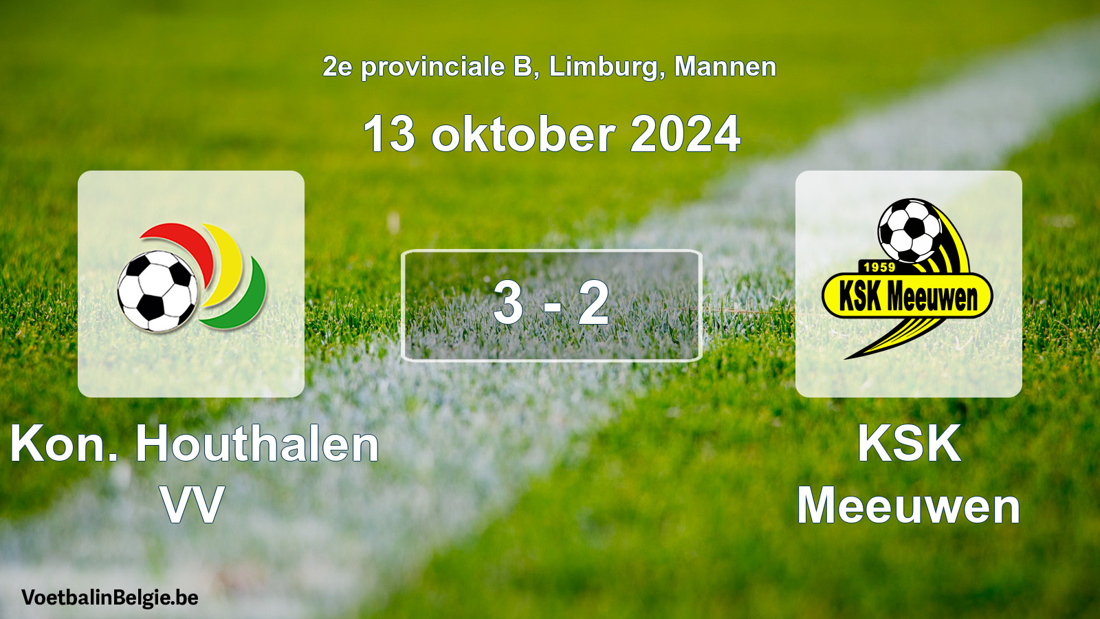 Played match men football: Kon. Houthalen VV - KSK Meeuwen 3 - 2 (13 October 2024)