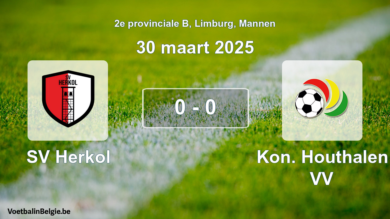 Gespeelde wedstrijd mannenvoetbal: SV Herkol - Kon. Houthalen VV 0 - 0 (30 maart 2025)