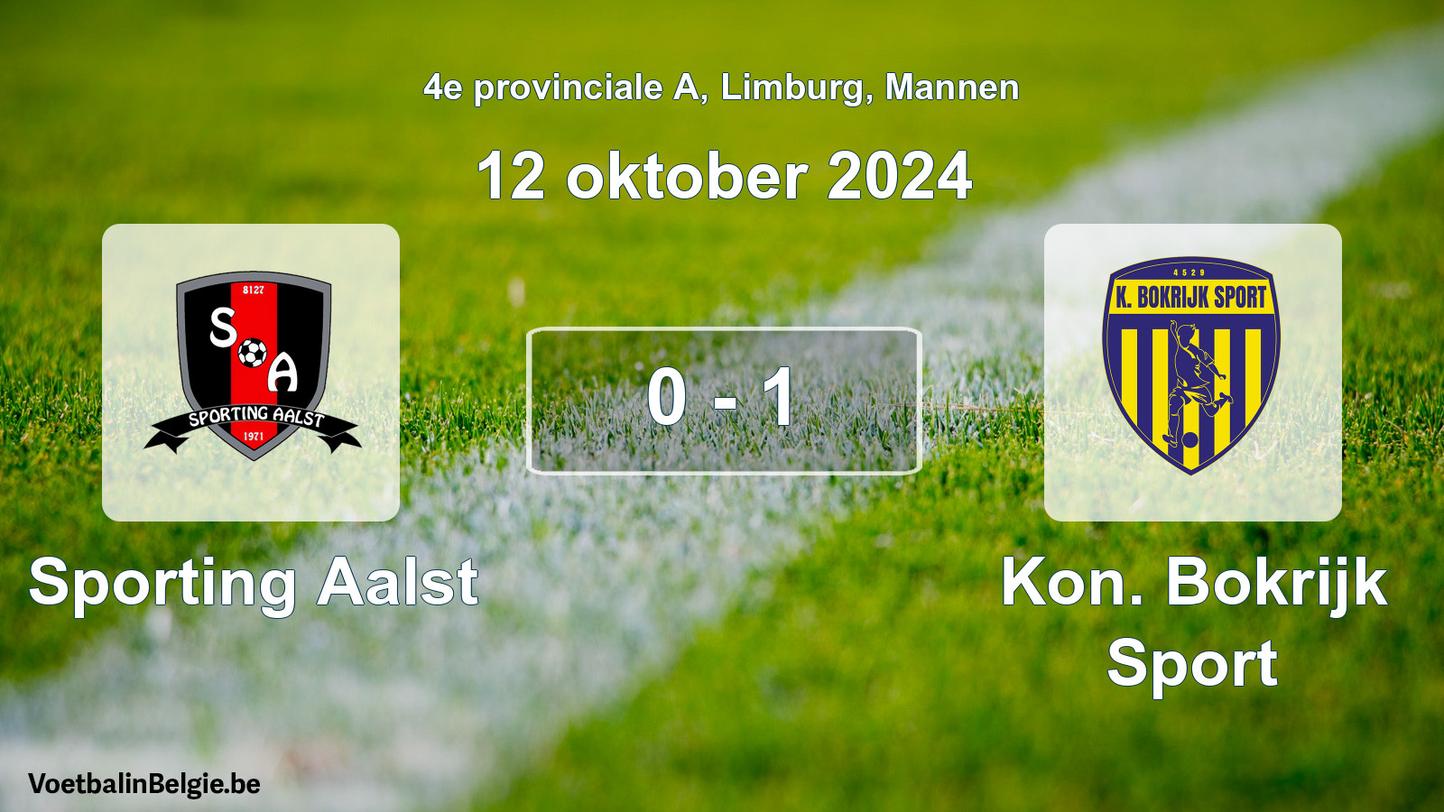 Played match men football: Sporting Aalst - Kon. Bokrijk Sport 0 - 1 (12 October 2024)
