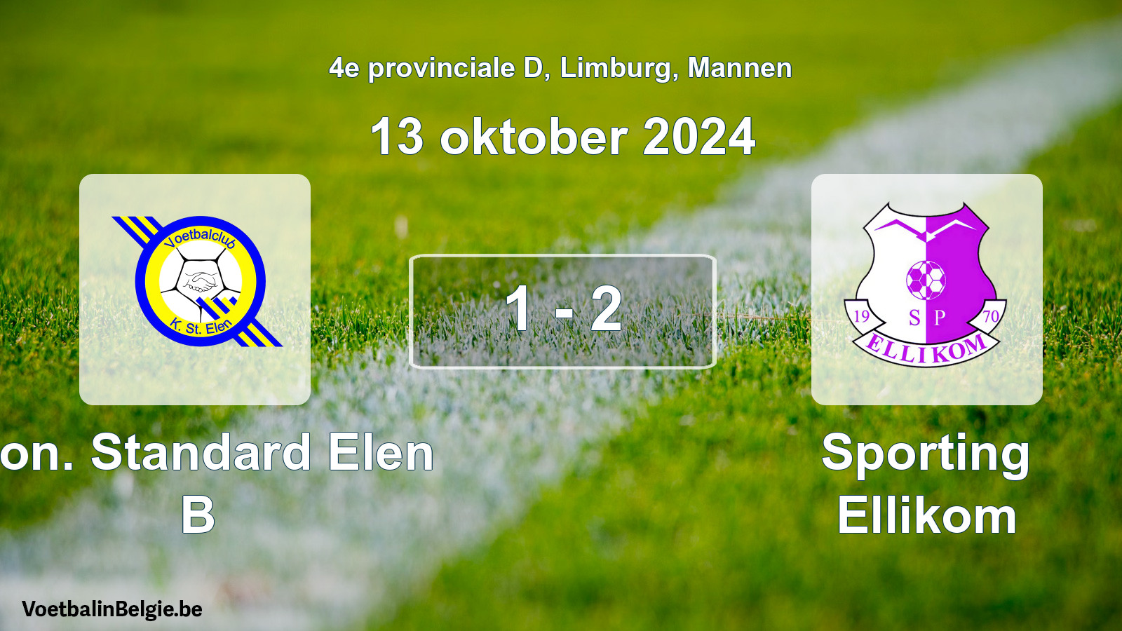 Gespeelde wedstrijd mannenvoetbal: Kon. Standard Elen B - Sporting Ellikom 1 - 2 (13 oktober 2024)