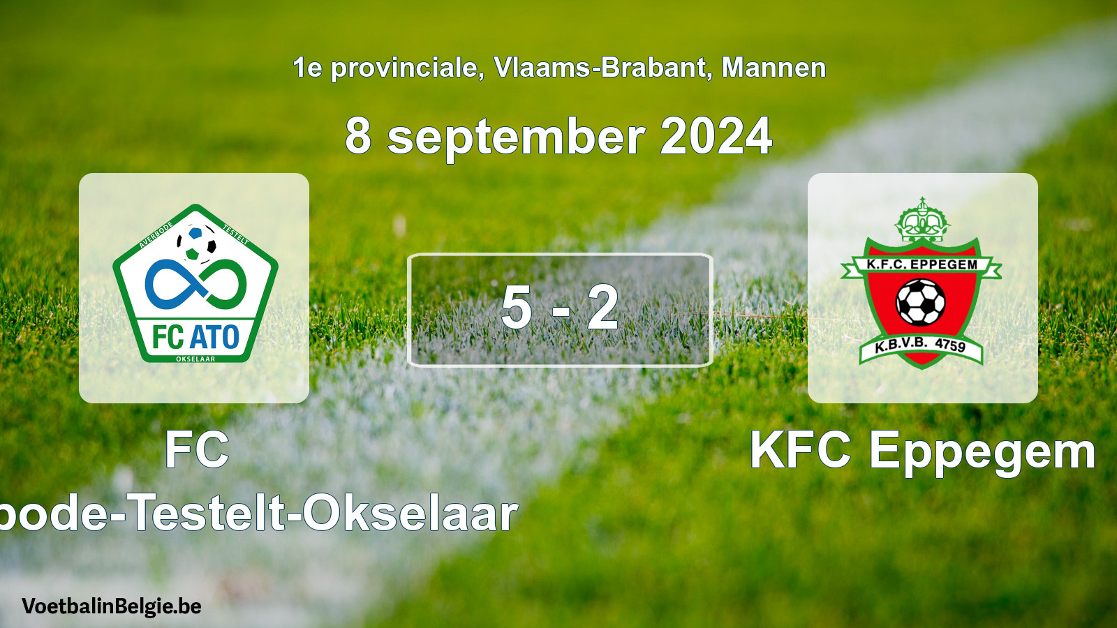 Gespeelde wedstrijd mannenvoetbal: FC Averbode-Testelt-Okselaar - KFC Eppegem 5 - 2 (8 september 2024)