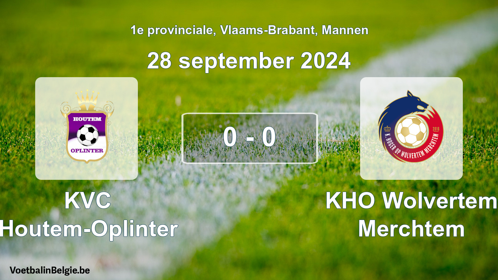 Gespeelde wedstrijd mannenvoetbal: KVC Houtem-Oplinter - KHO Wolvertem Merchtem 0 - 0 (28 september 2024)