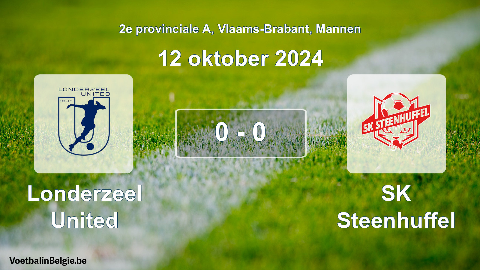 Gespieltes Spiel männer-Fußball: Londerzeel United - SK Steenhuffel 0 - 0 (12 Oktober 2024)