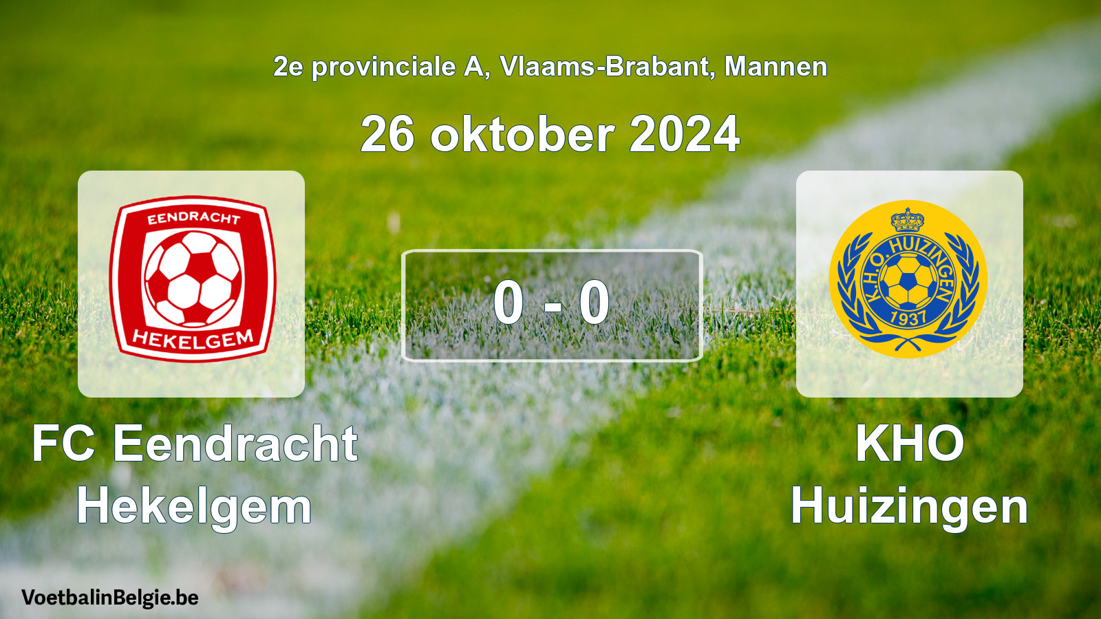 Gespeelde wedstrijd mannenvoetbal: FC Eendracht Hekelgem - KHO Huizingen 0 - 0 (26 oktober 2024)