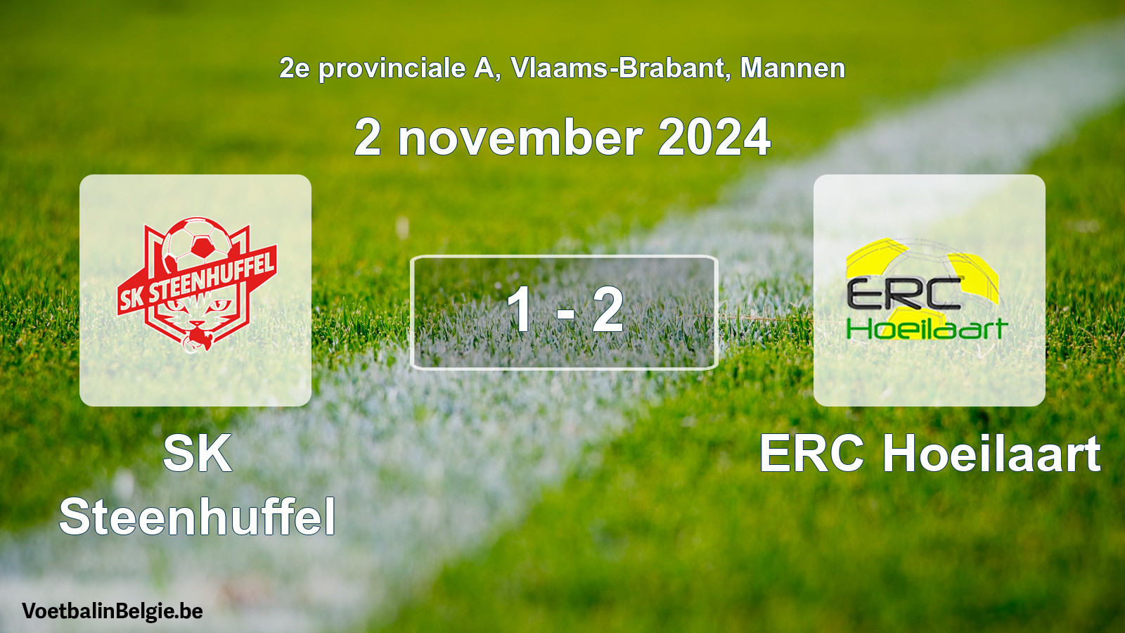 Played match men football: SK Steenhuffel - ERC Hoeilaart 1 - 2 (2 November 2024)