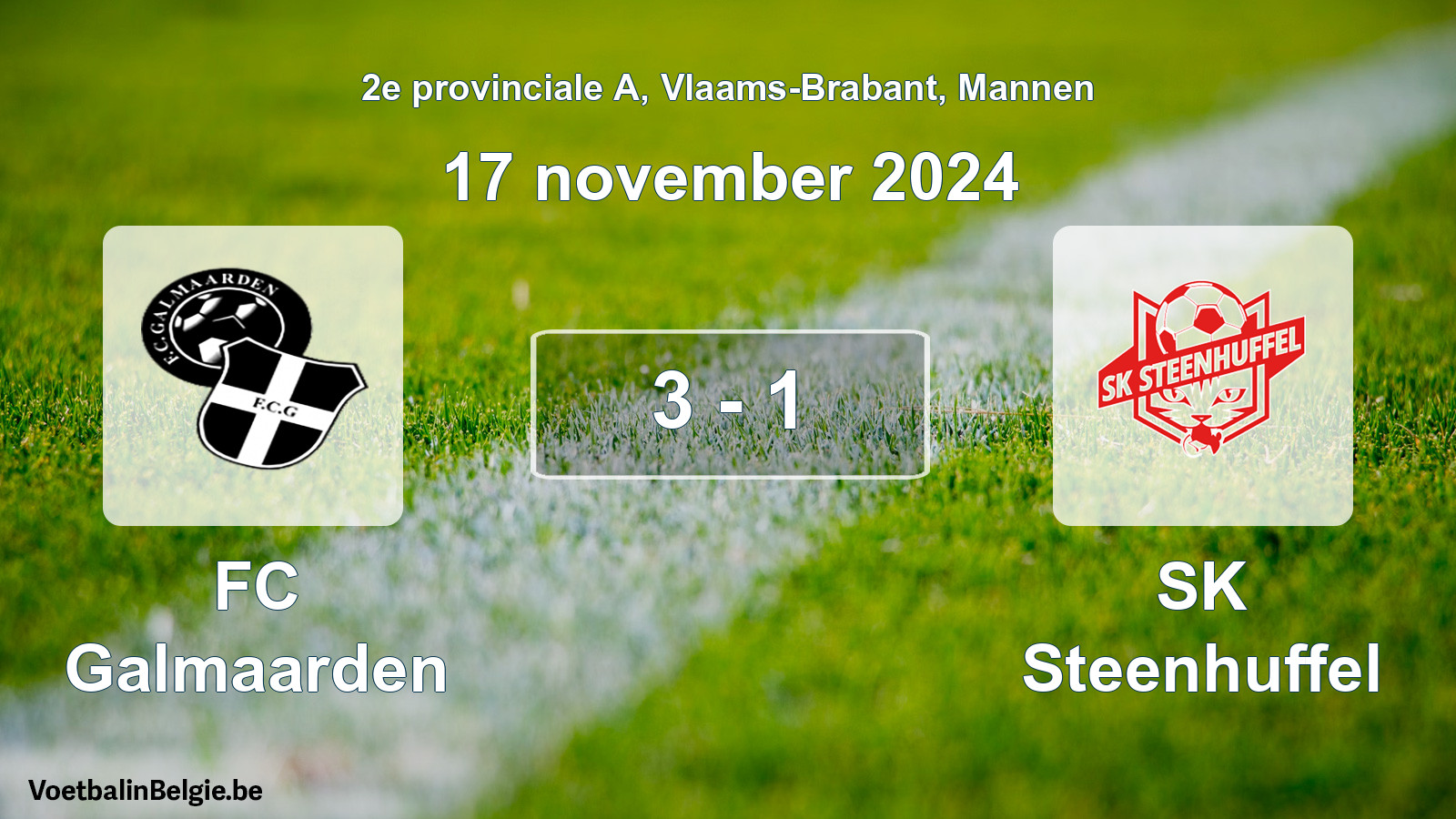 Played match men football: FC Galmaarden - SK Steenhuffel 3 - 1 (17 November 2024)