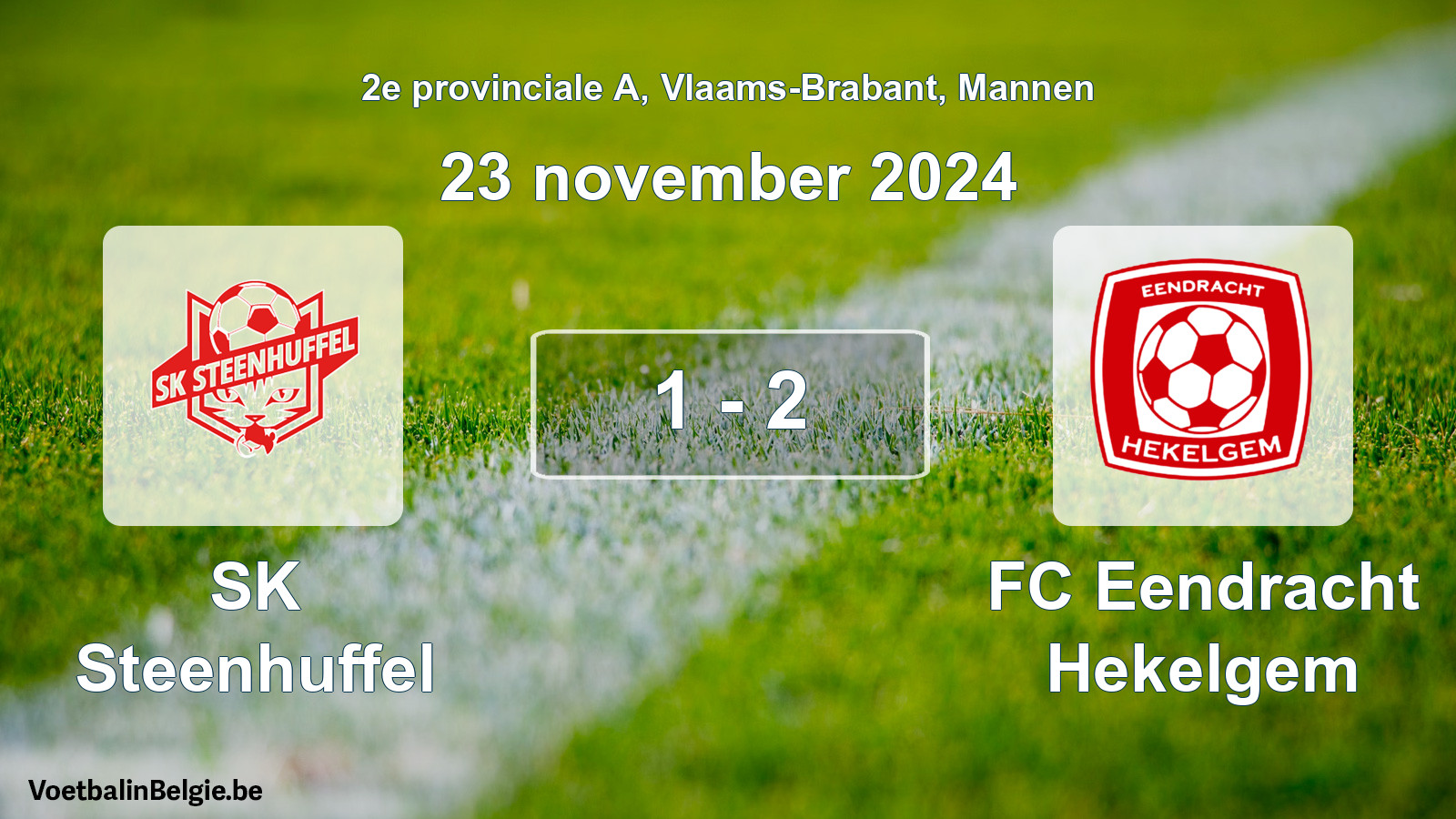 Gespeelde wedstrijd mannenvoetbal: SK Steenhuffel - FC Eendracht Hekelgem 1 - 2 (23 november 2024)