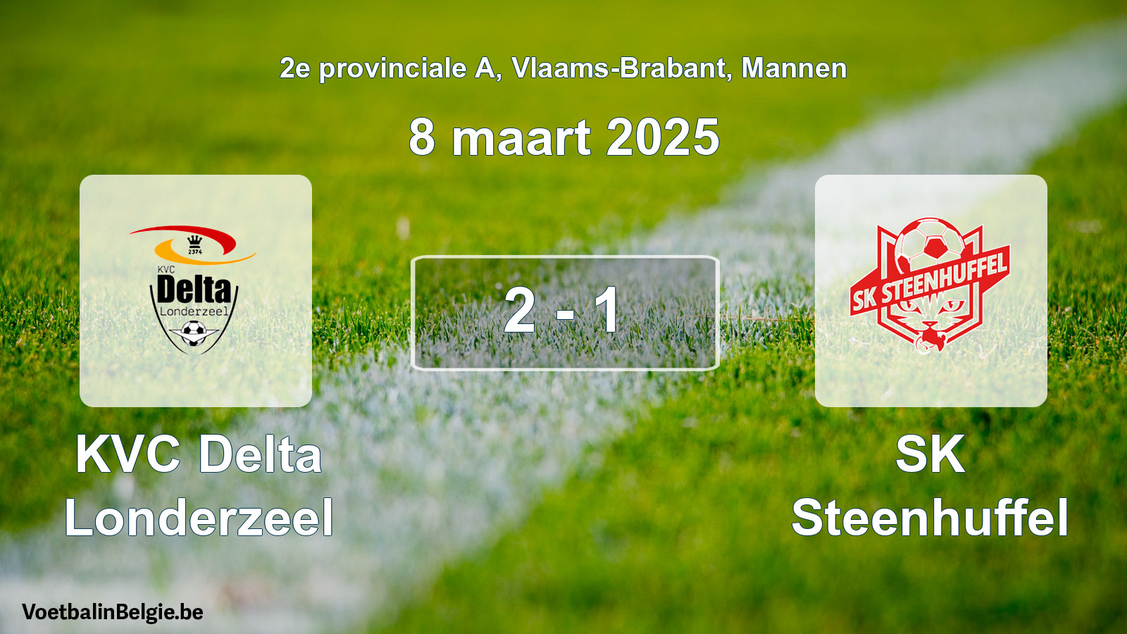 Gespeelde wedstrijd mannenvoetbal: KVC Delta Londerzeel - SK Steenhuffel 2 - 1 (8 maart 2025)
