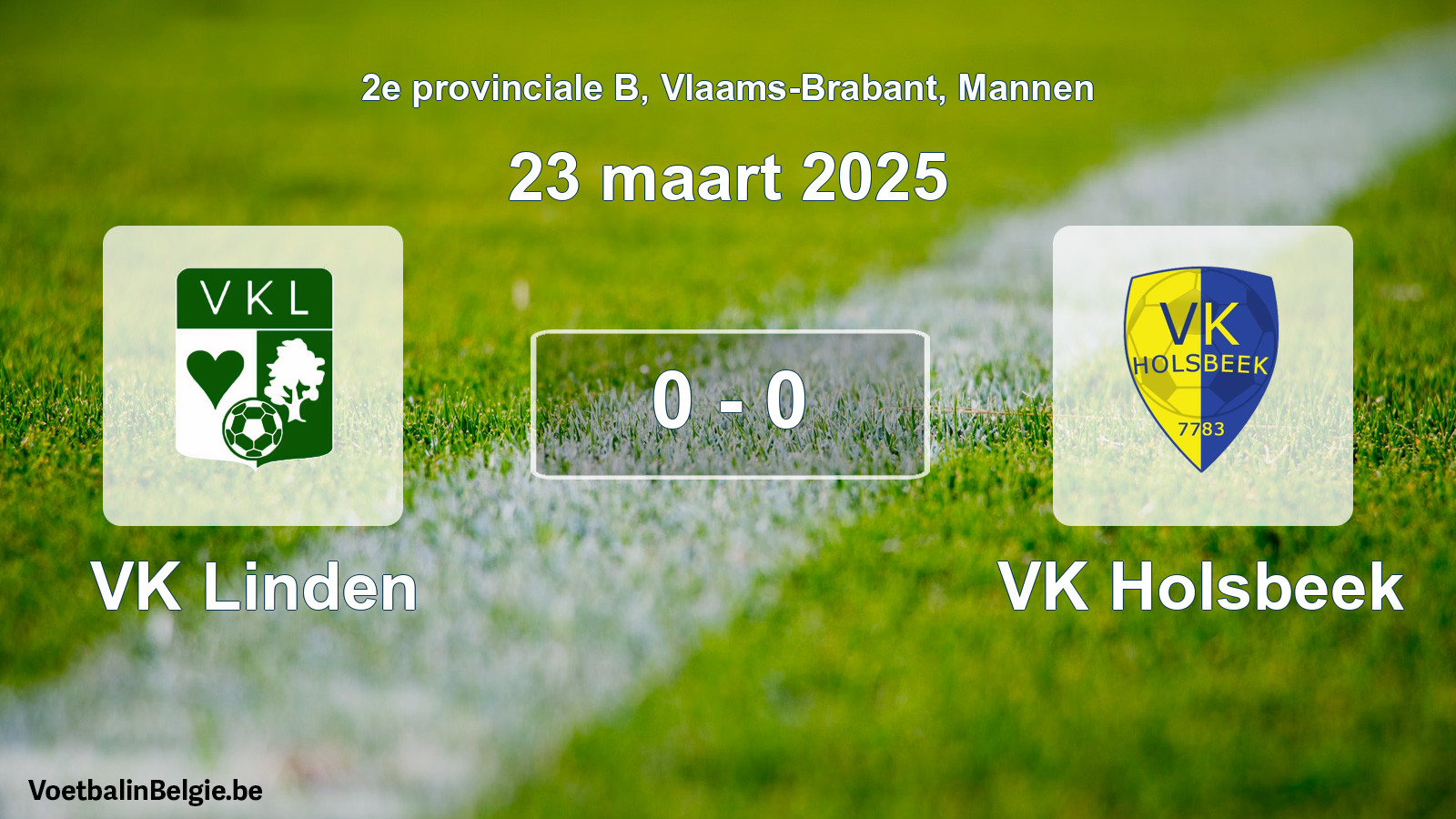 Gespeelde wedstrijd mannenvoetbal: VK Linden - VK Holsbeek 0 - 0 (23 maart 2025)