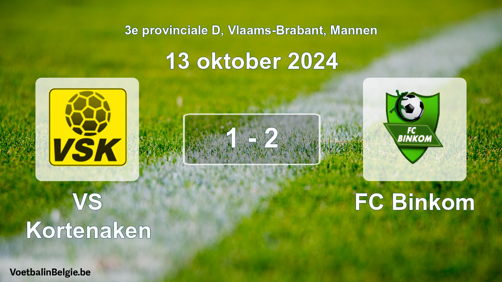 Gespeelde wedstrijd mannenvoetbal: VS Kortenaken - FC Binkom 1 - 2 (13 oktober 2024)