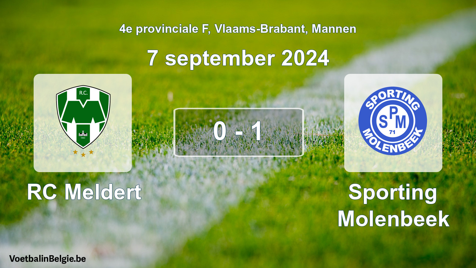 Gespeelde wedstrijd mannenvoetbal: RC Meldert - Sporting Molenbeek 0 - 1 (7 september 2024)