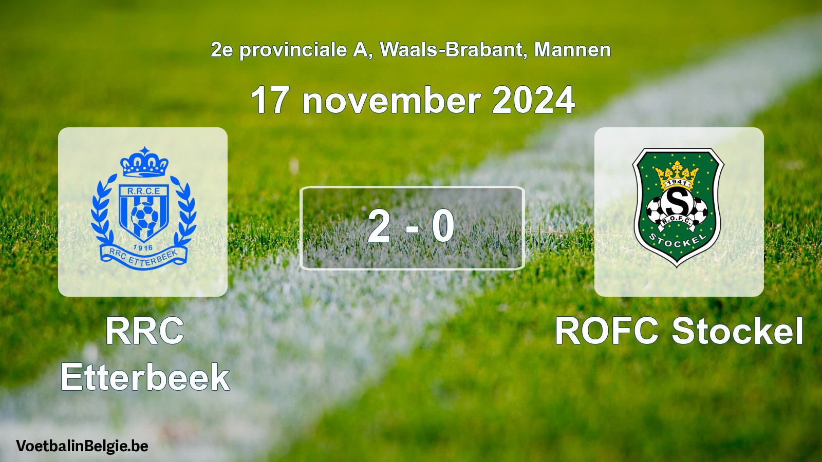 Gespeelde wedstrijd mannenvoetbal: RRC Etterbeek - ROFC Stockel 2 - 0 (17 november 2024)