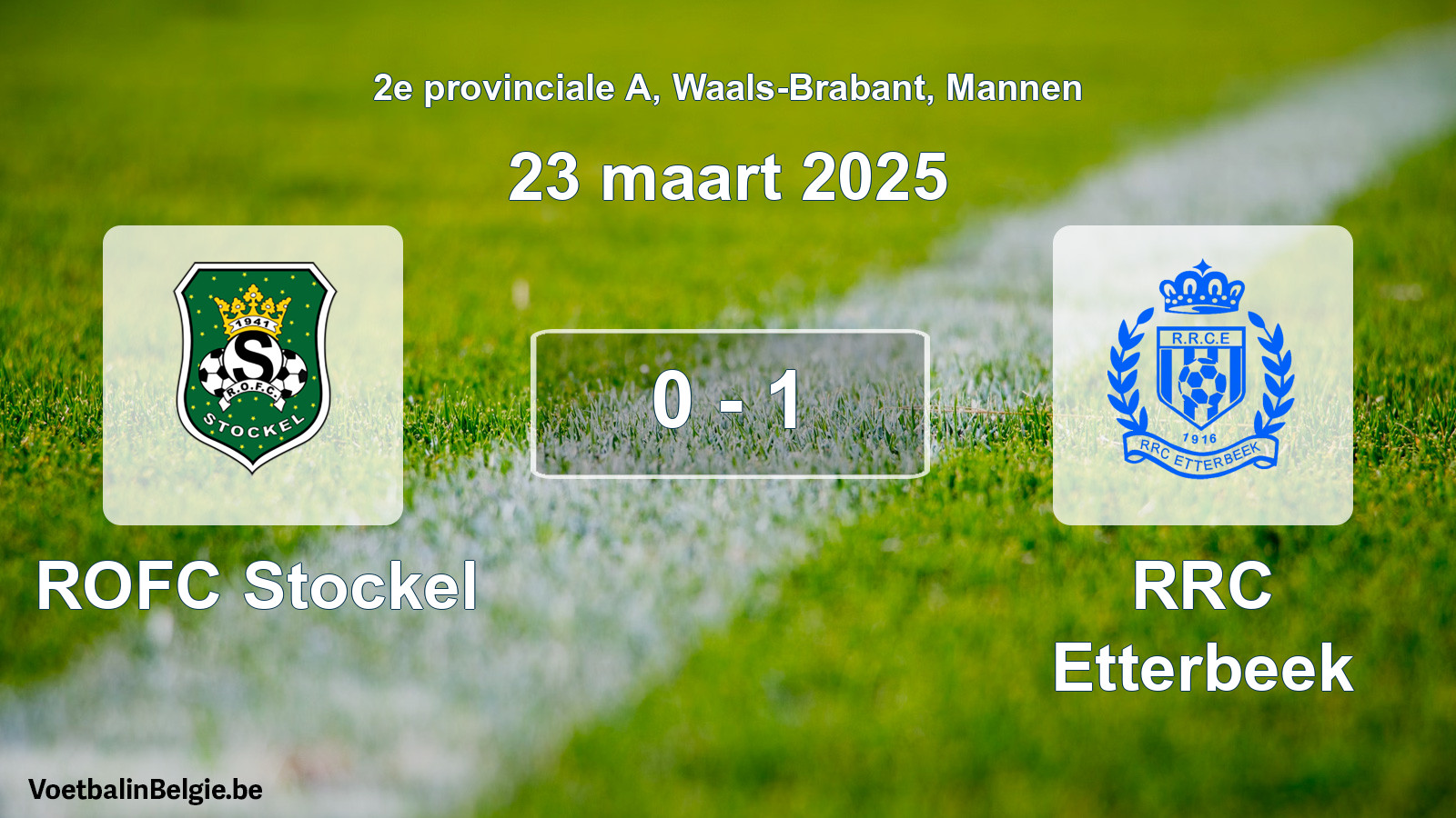 Gespeelde wedstrijd mannenvoetbal: ROFC Stockel - RRC Etterbeek 0 - 1 (23 maart 2025)