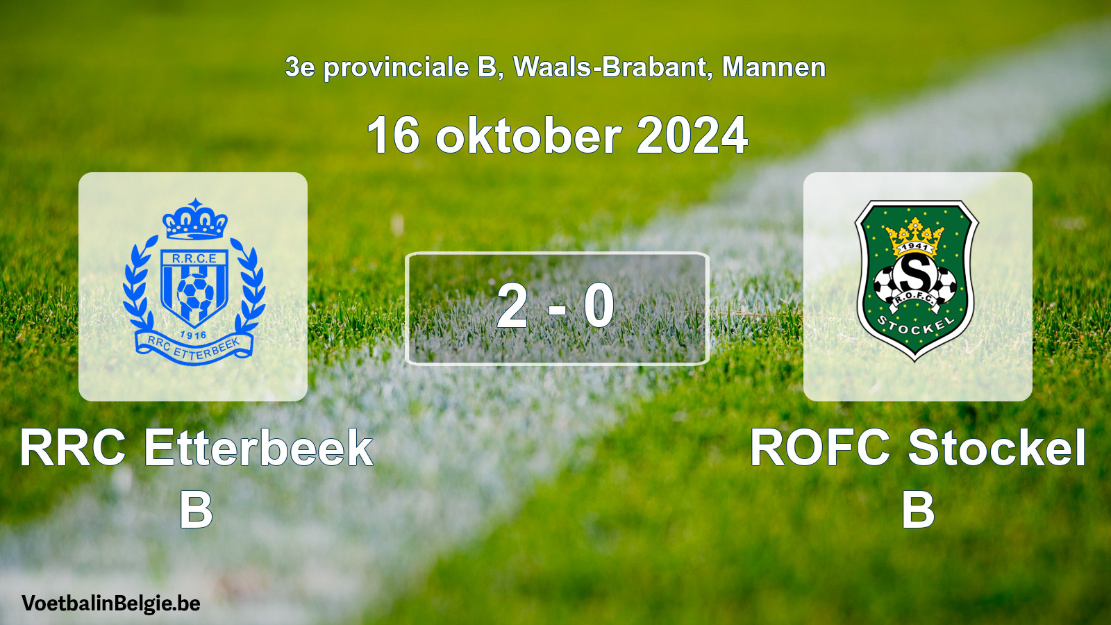 Gespeelde wedstrijd mannenvoetbal: RRC Etterbeek B - ROFC Stockel B 2 - 0 (16 oktober 2024)
