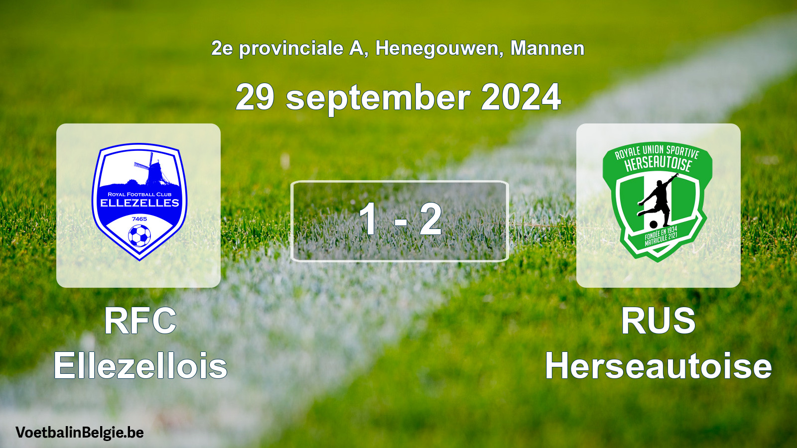 Played match men football: RFC Ellezellois - RUS Herseautoise 1 - 2 (29 September 2024)