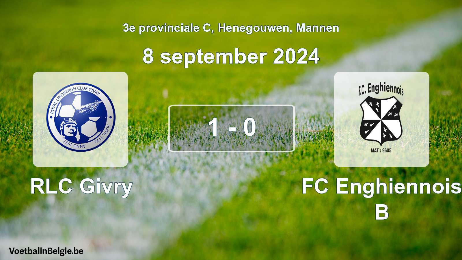 Played match men football: RLC Givry - FC Enghiennois B 1 - 0 (8 September 2024)