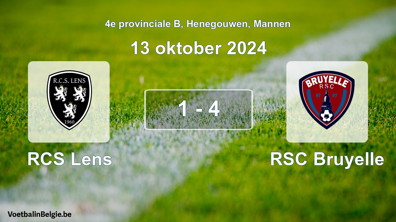 Played match men football: RCS Lens - RSC Bruyelle 1 - 4 (13 October 2024)
