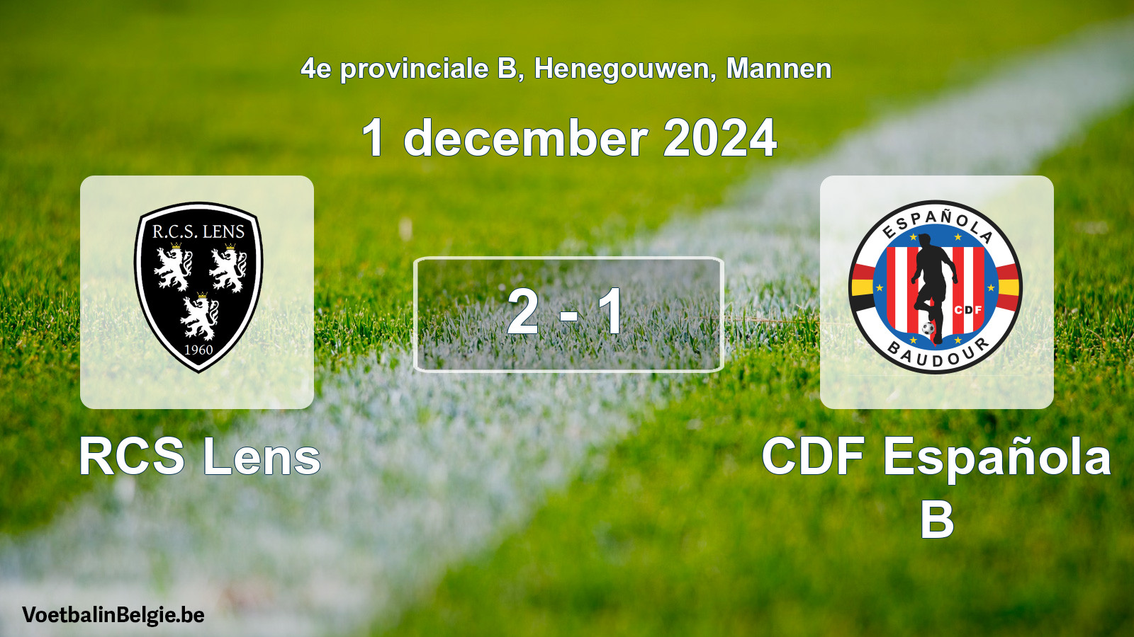 Gespeelde wedstrijd mannenvoetbal: RCS Lens - CDF Española B 2 - 1 (1 december 2024)