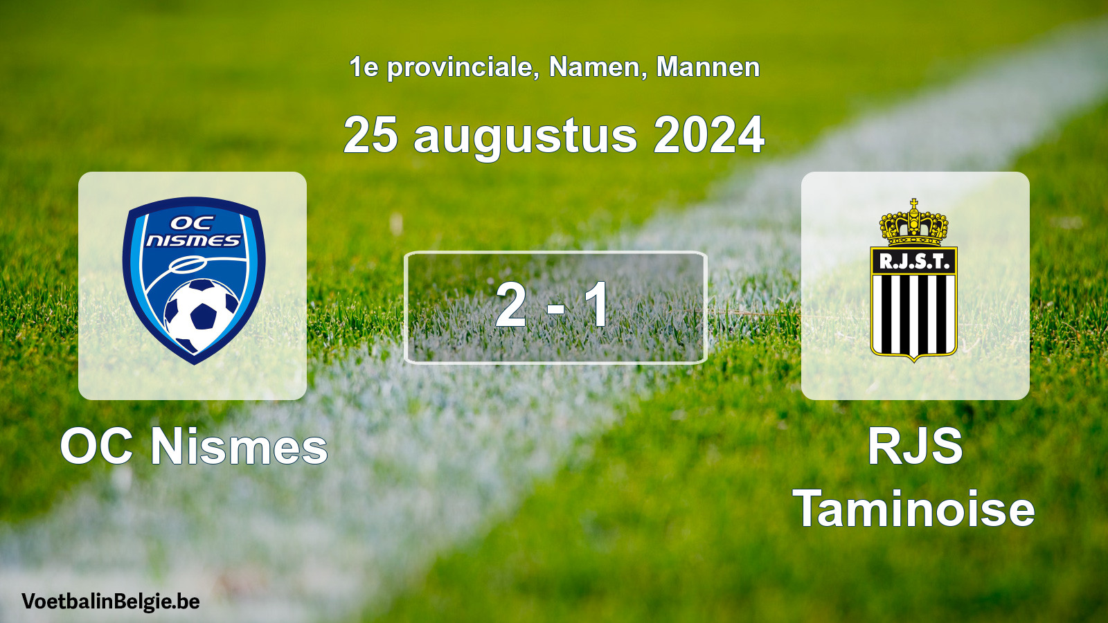 Gespeelde wedstrijd mannenvoetbal: OC Nismes - RJS Taminoise 2 - 1 (25 augustus 2024)