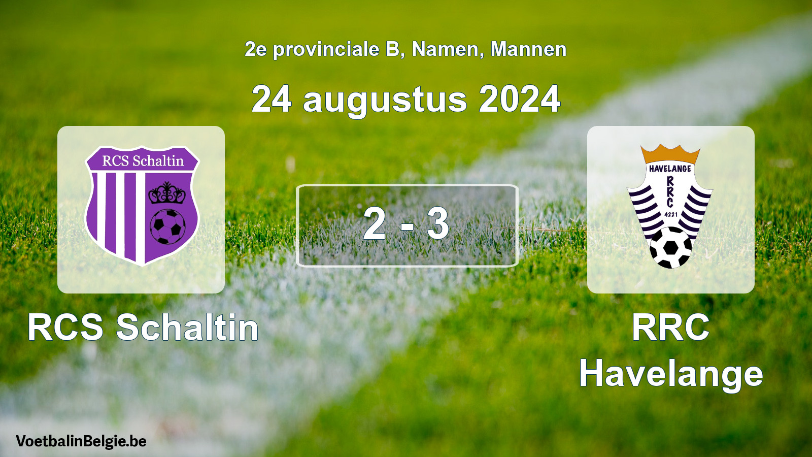Gespeelde wedstrijd mannenvoetbal: RCS Schaltin - RRC Havelange 2 - 3 (24 augustus 2024)