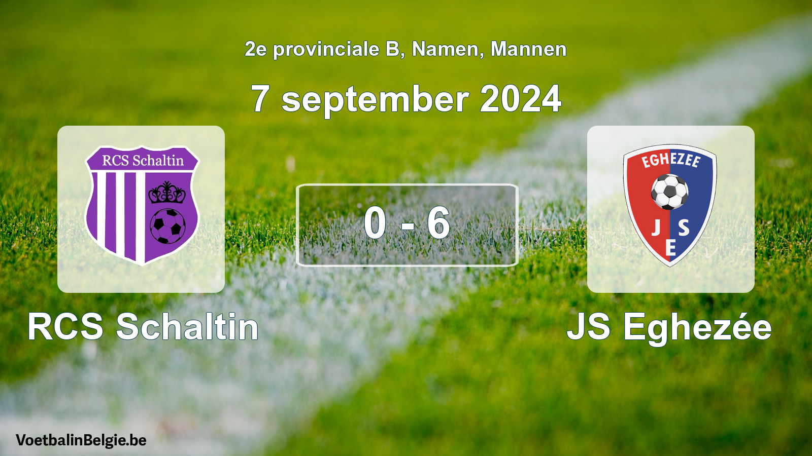 Gespeelde wedstrijd mannenvoetbal: RCS Schaltin - JS Eghezée 0 - 6 (7 september 2024)