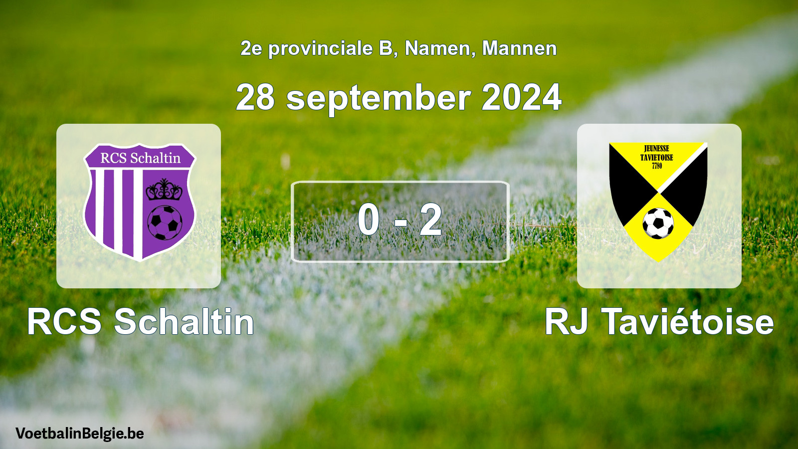 Gespeelde wedstrijd mannenvoetbal: RCS Schaltin - RJ Taviétoise 0 - 2 (28 september 2024)