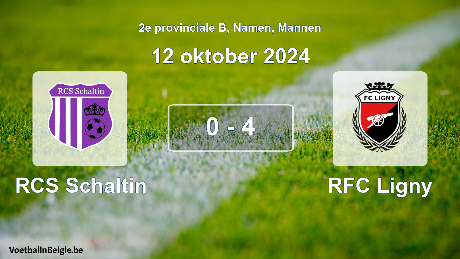 Gespeelde wedstrijd mannenvoetbal: RCS Schaltin - RFC Ligny 0 - 4 (12 oktober 2024)