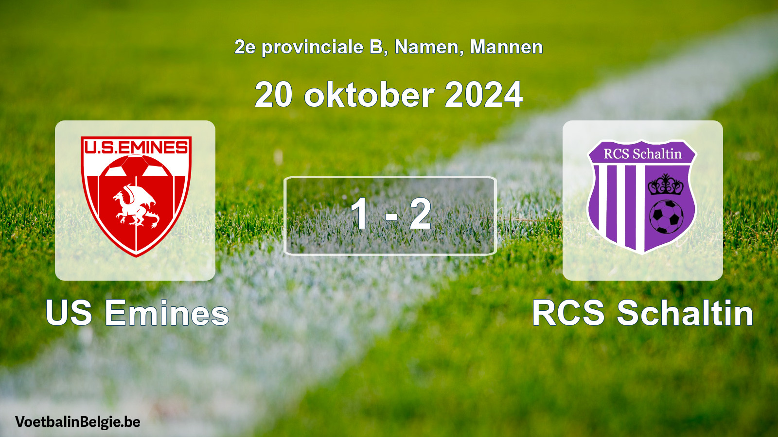 Played match men football: US Emines - RCS Schaltin 1 - 2 (20 October 2024)