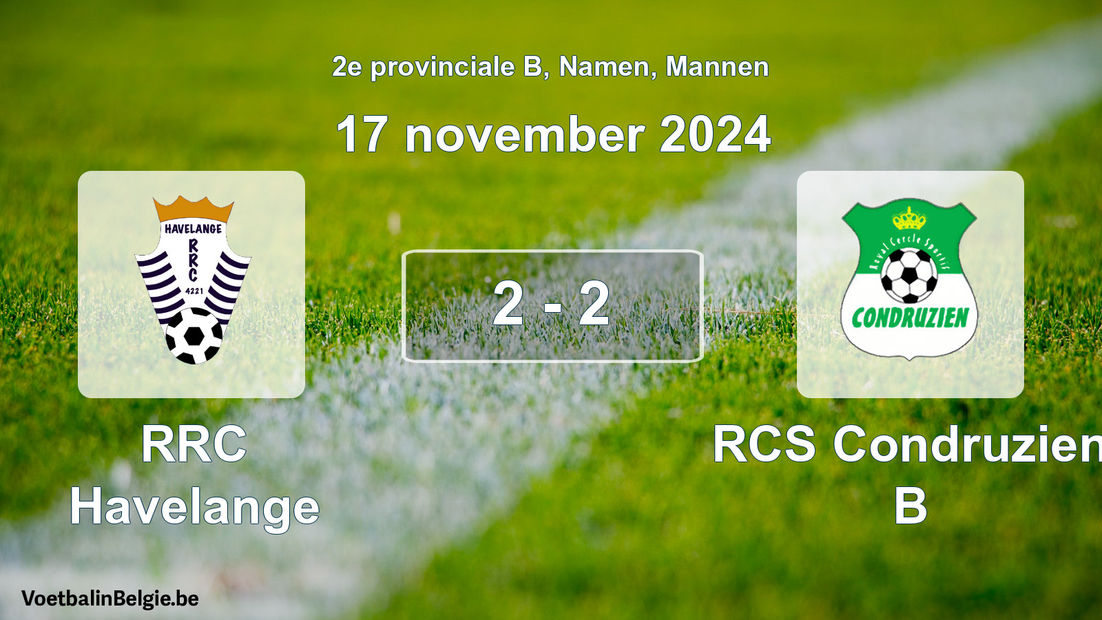 Played match men football: RRC Havelange - RCS Condruzien B 2 - 2 (17 November 2024)