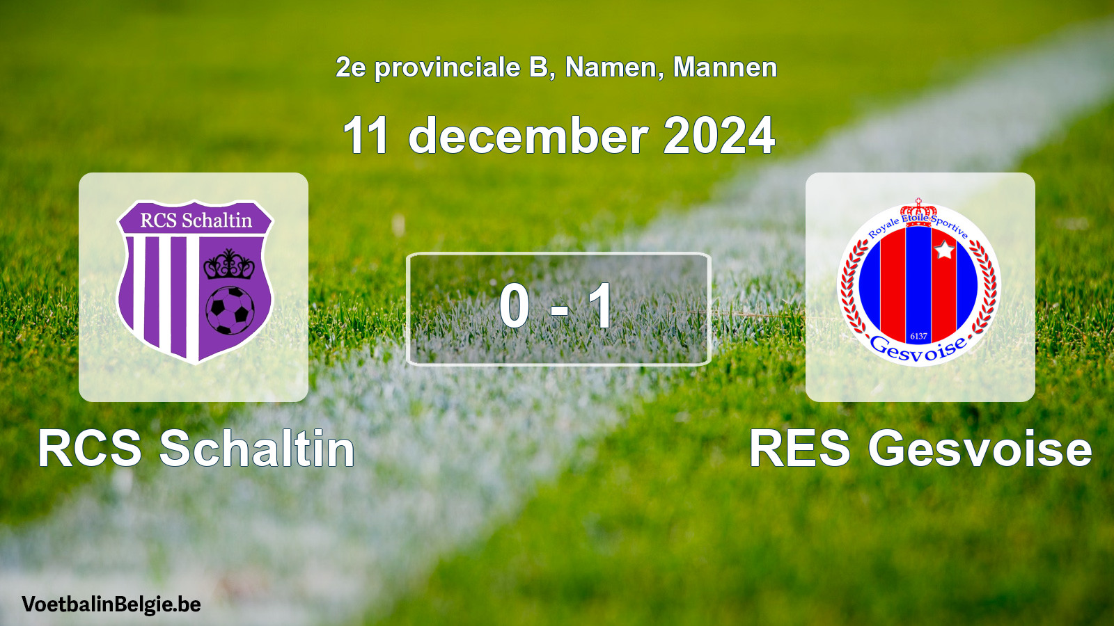 Gespeelde wedstrijd mannenvoetbal: RCS Schaltin - RES Gesvoise 0 - 1 (11 december 2024)
