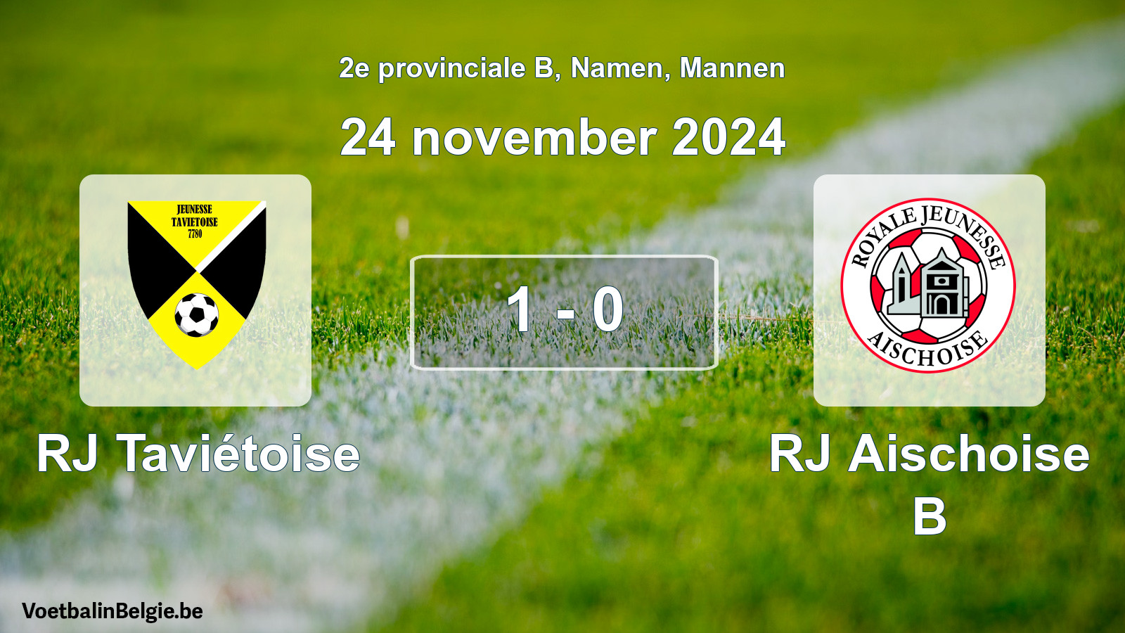 Gespeelde wedstrijd mannenvoetbal: RJ Taviétoise - RJ Aischoise B 1 - 0 (24 november 2024)