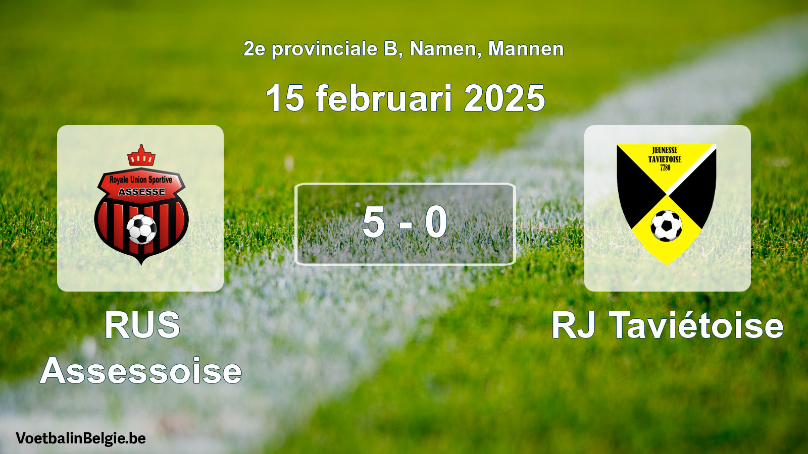 Played match men football: RUS Assessoise - RJ Taviétoise 5 - 0 (15 February 2025)