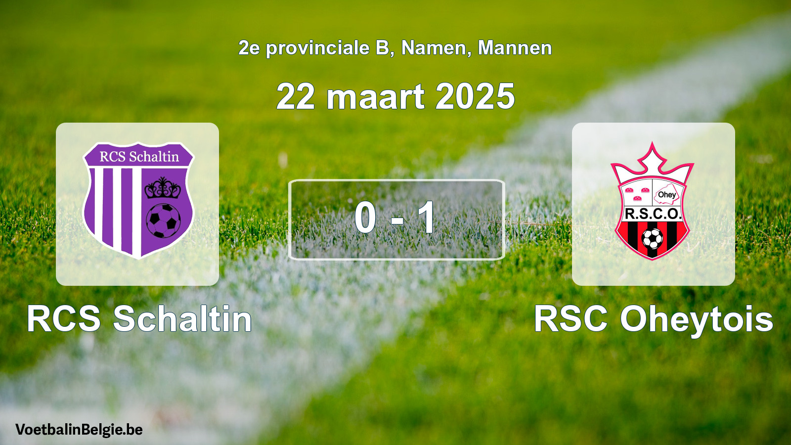 Gespeelde wedstrijd mannenvoetbal: RCS Schaltin - RSC Oheytois 0 - 1 (22 maart 2025)