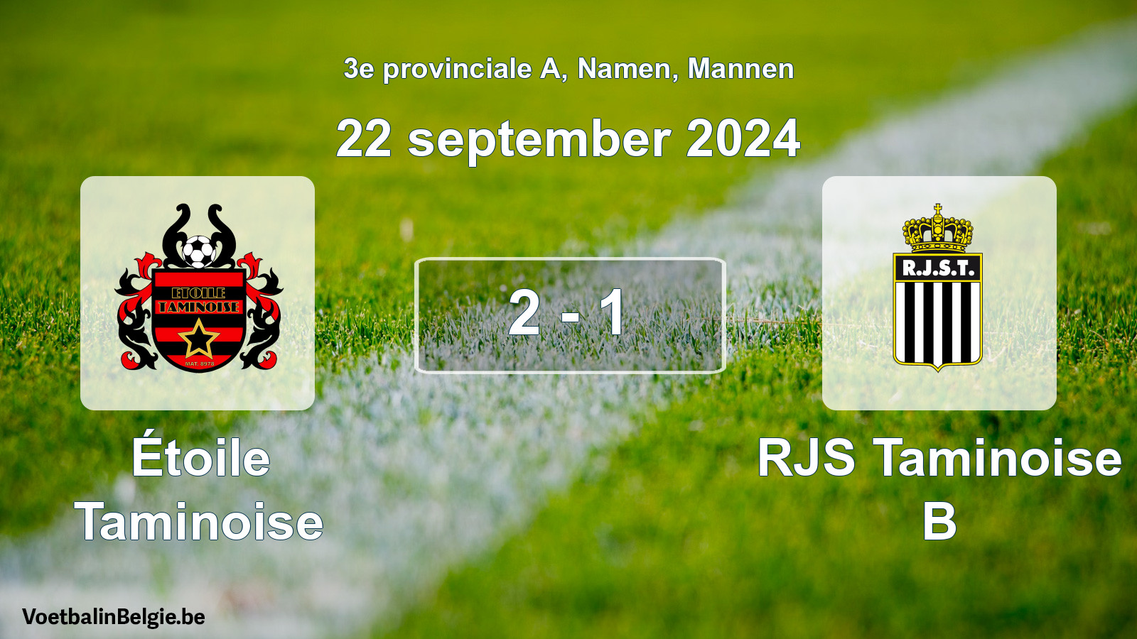 Gespeelde wedstrijd mannenvoetbal: Étoile Taminoise - RJS Taminoise B 2 - 1 (22 september 2024)