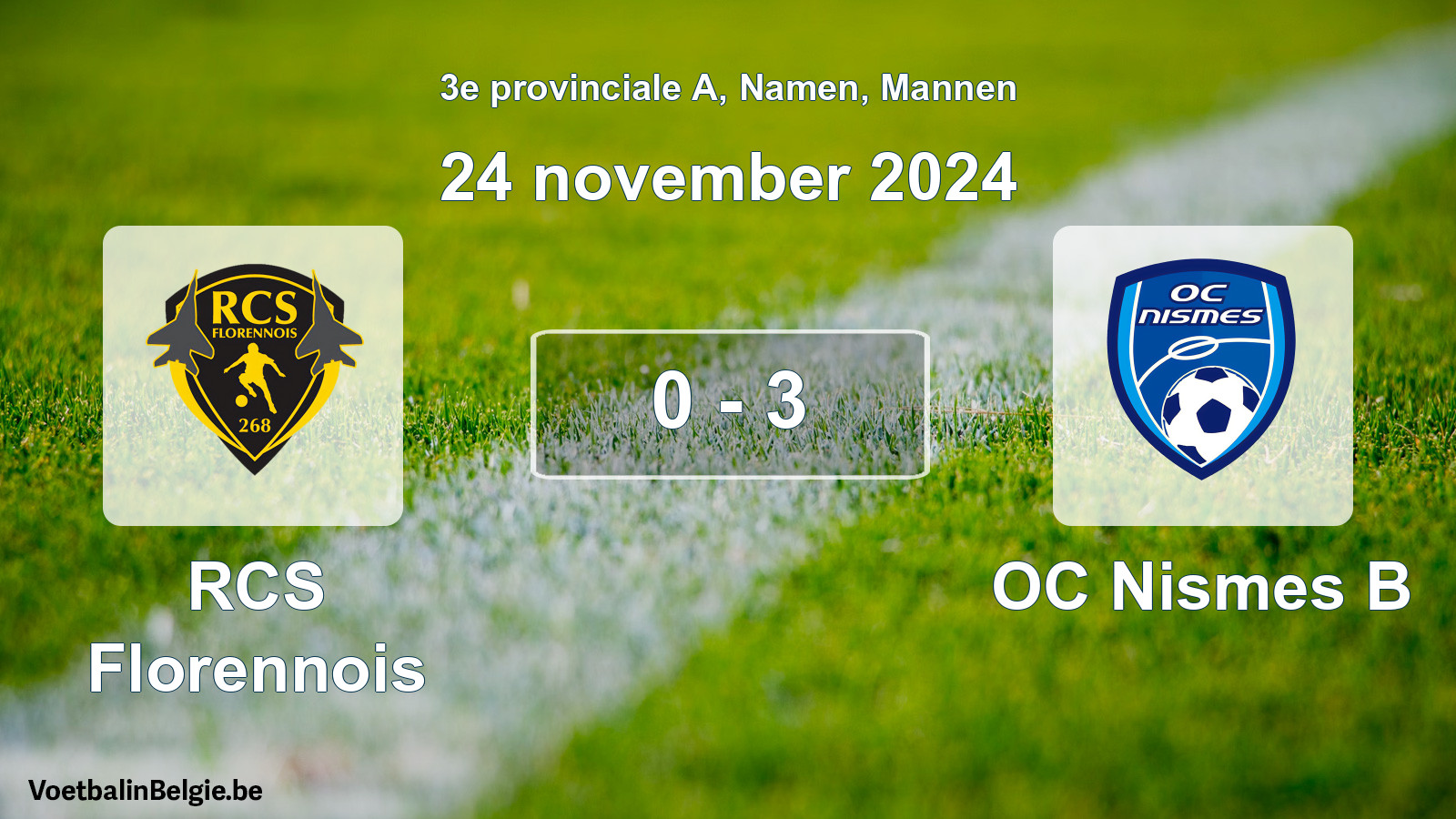 Played match men football: RCS Florennois - OC Nismes B 0 - 3 (24 November 2024)