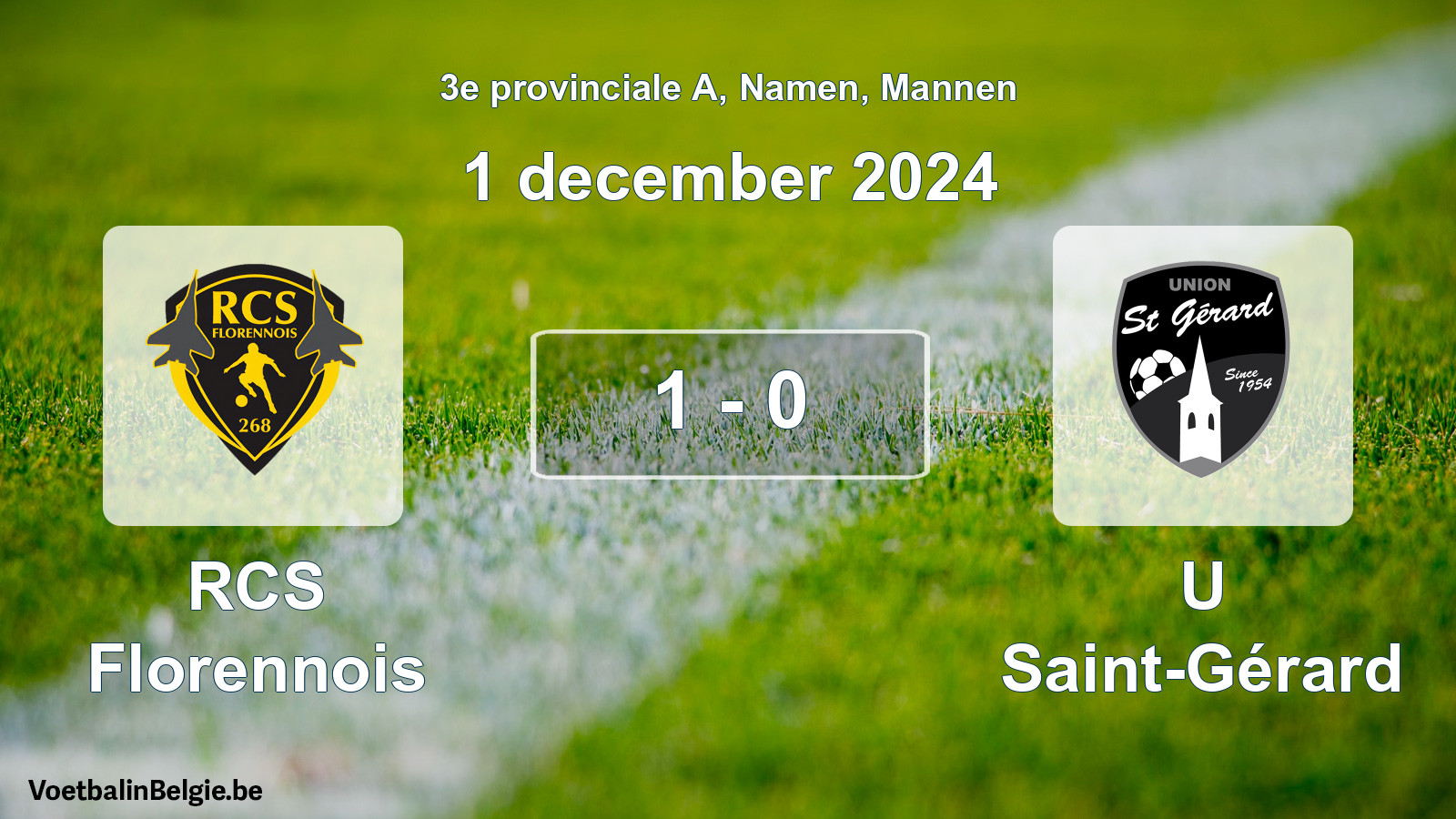 Gespeelde wedstrijd mannenvoetbal: RCS Florennois - U Saint-Gérard 1 - 0 (1 december 2024)