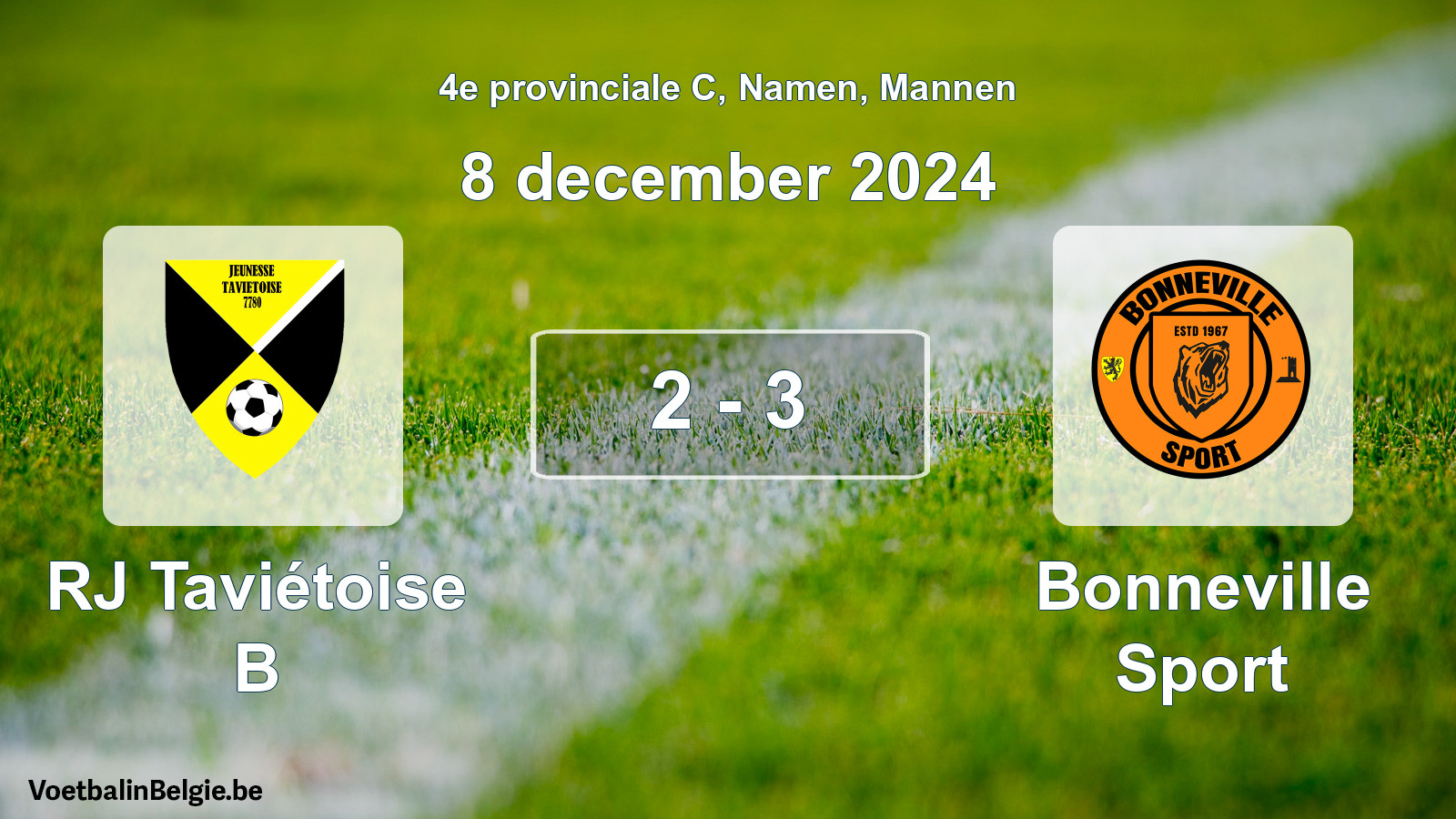 Played match men football: RJ Taviétoise B - Bonneville Sport 2 - 3 (8 December 2024)