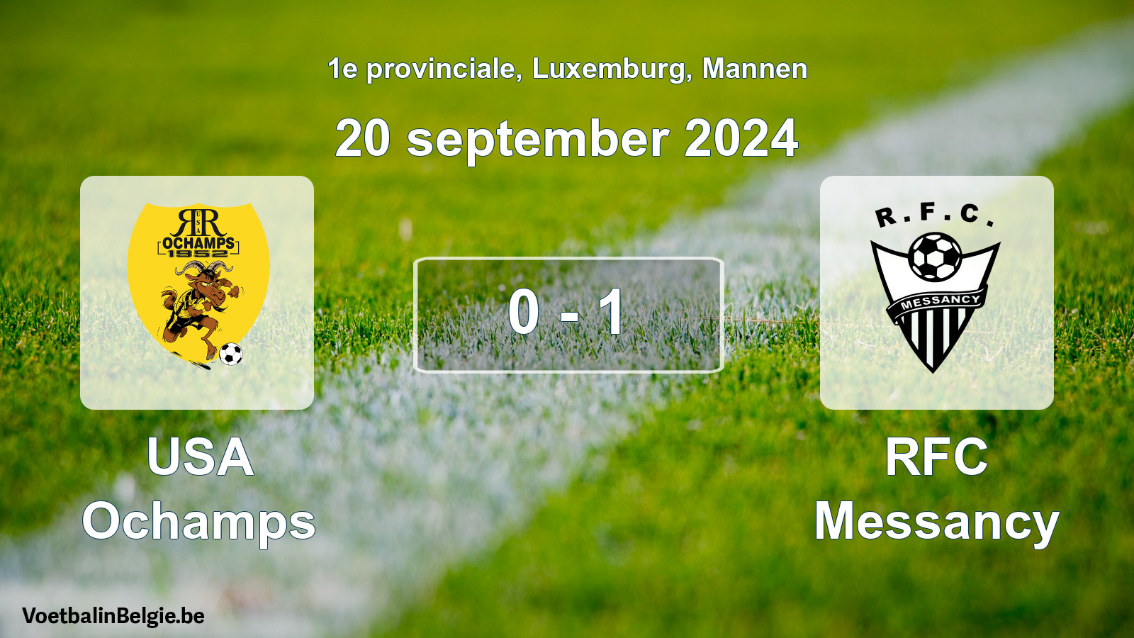 Gespeelde wedstrijd mannenvoetbal: USA Ochamps - RFC Messancy 0 - 1 (20 september 2024)
