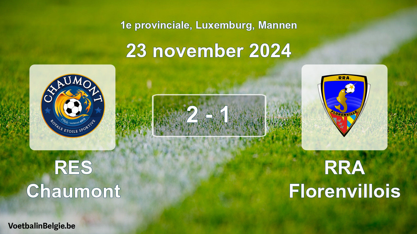 Played match men football: RES Chaumont - RRA Florenvillois 2 - 1 (23 November 2024)