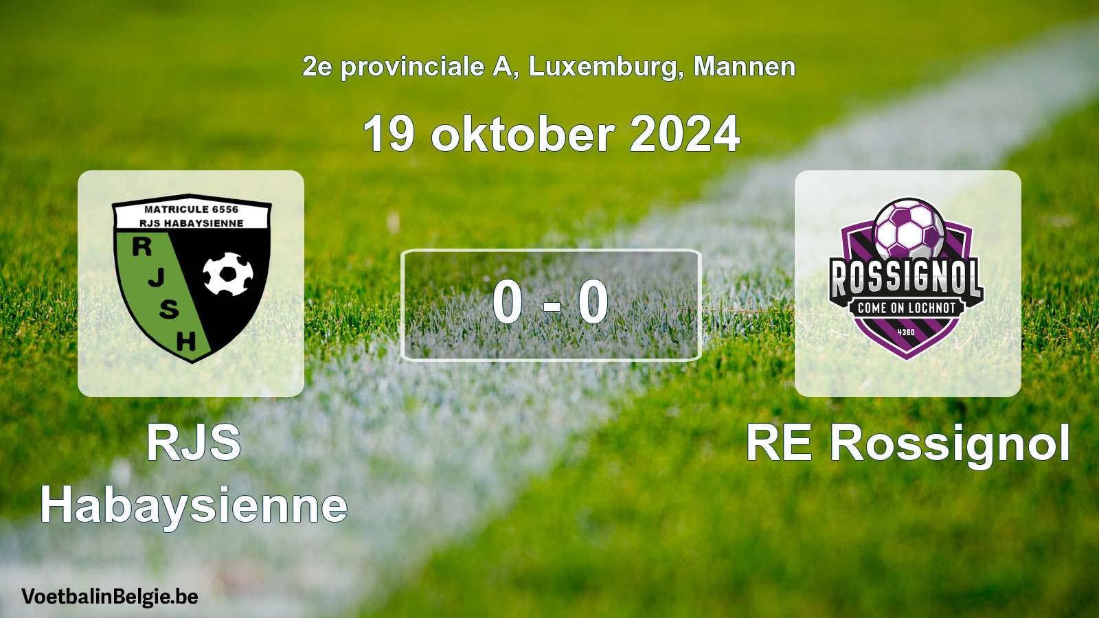 Played match men football: RJS Habaysienne - RE Rossignol 0 - 0 (19 October 2024)
